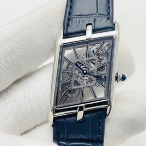 【V8 Factory 2022 Strongly Recommended】 The Market's Highest-Grade Cartier Tank Square Skeleton Series! Exclusive Premiere: Crafting the Ultimate 1:1 Replica! Specifications Match Authentic: 1⃣️ Case Dimensions: 47.15 x 26.2 mm 2⃣️ Movement:Swiss Ronda 4S20 modified mechanical movement 3⃣️ Case Thickness: 7.82mm 4⃣️ Dial Color: Skeletonized 5⃣️ Dial Shape: Rectangular 6⃣️ SKU: Silver Case with Silver Bezel  Silver with Diamonds  Rose Gold 7⃣️ Strap Color: Gray  Blue  Brown(Imported calf leather)  8⃣️ Buckle Type: Classic Pin Buckle  9⃣️ Case Back: See-Through  1⃣️0⃣️ Crystal: Sapphire Crystal  1⃣️1⃣️ Hands: Blue Burnished Steel Blue Hands  1⃣️2⃣️ Crown: Gem-Set Crown  A Masterpiece Crafted by V8 Factory. We Welcome Your Appreciation!